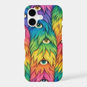 Funny Monster   Furry Rainbow Creatures Phone Case
