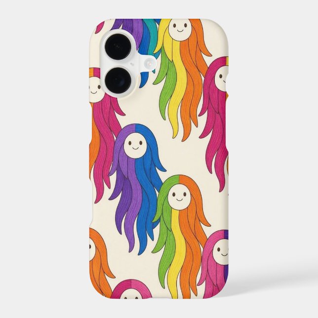 Funny Monster | Furry Rainbow Creatures Phone Case (Back)