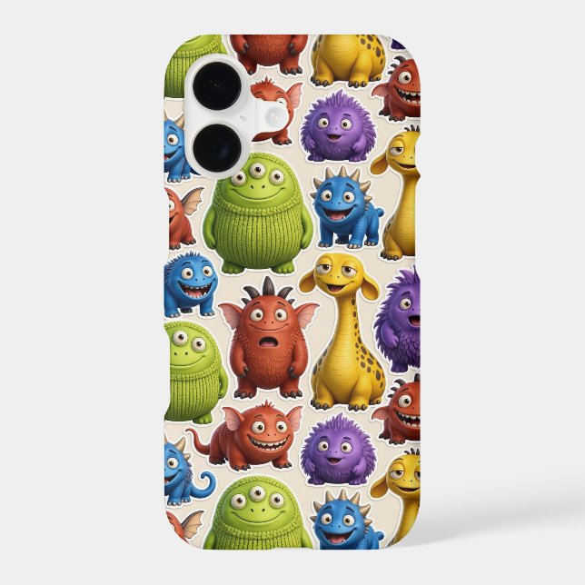 Funny Monster | Furry Rainbow Creatures Phone Case (Back)