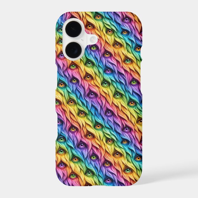 Funny Monster | Furry Rainbow Creatures Phone Case (Back)
