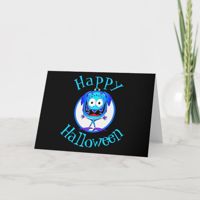 Funny, Monster, Halloween Card (Front)