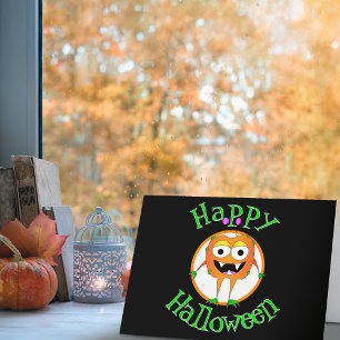 Funny, Monster, Halloween Card