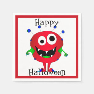 Funny, Monster, Halloween Napkin