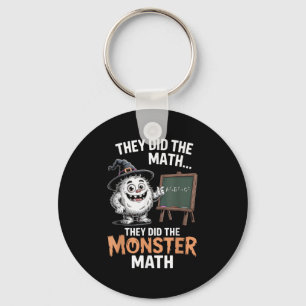 Funny Monster Math Teacher Halloween Yeti Costume Key Ring
