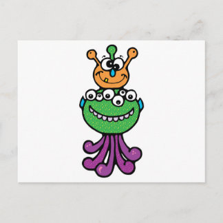 funny monster postcard