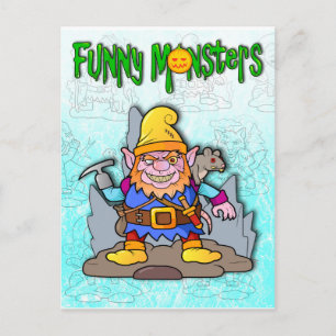 funny monster postcard