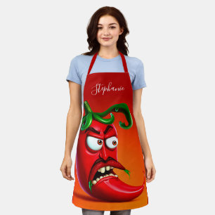 Funny Monster Red Hot Chilli Pepper  Apron