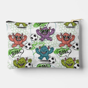 Funny Monster Soccer Kids Pattern Accessory Pouch