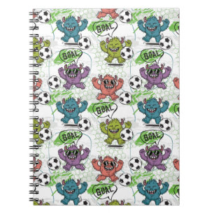 Funny Monster Soccer Kids Pattern Notebook