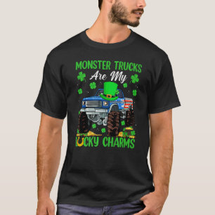 Funny Monster Truck Are My Lucky Charms St Patrick T-Shirt