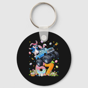 Funny Monster Truck Dabbing Rabbit Easter Bunny Me Key Ring