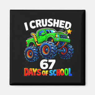 Funny Monster Truck Six Seven Meme Boys Kids Schoo Magnet