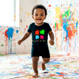Funny monsters baby bodysuit