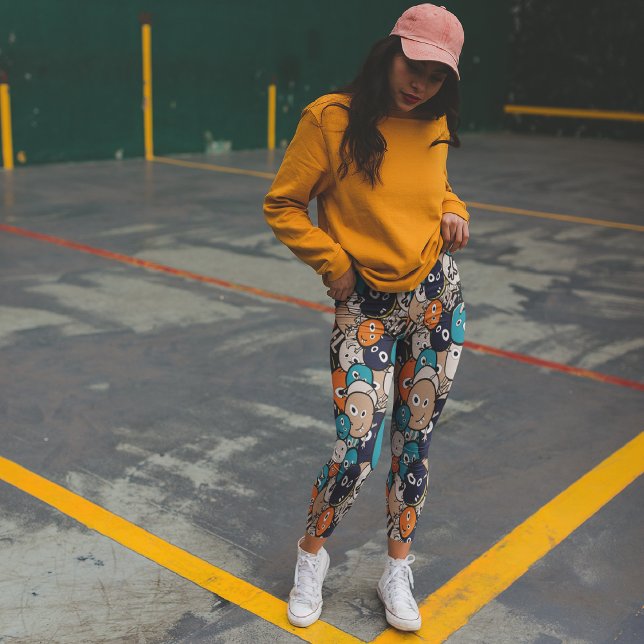 Funny Monsters Capri Leggings (Creator Uploaded)