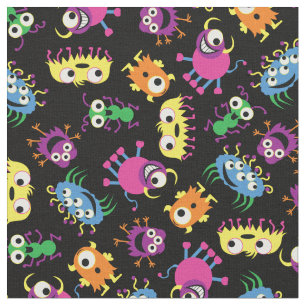 Funny Monsters Cute Kids Decor Fabric