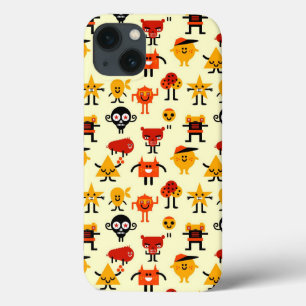 Funny monsters pattern iPhone 13 case
