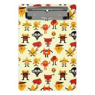 Funny monsters pattern mini clipboard