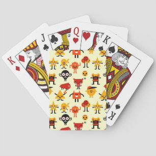 Funny monsters pattern playing cards