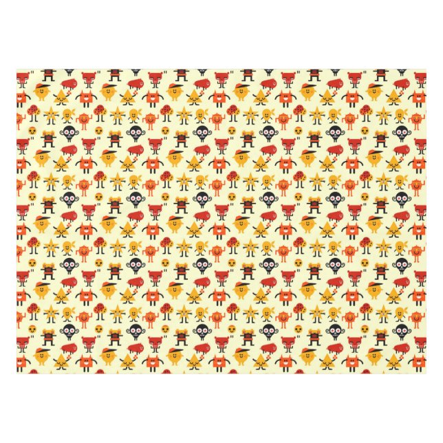Funny monsters pattern tablecloth (Front (Horizontal))