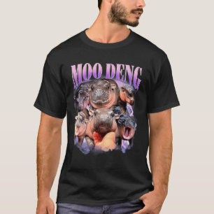 Funny Moo-deng Baby Pygmy Hip Cute Zoo For Family  T-Shirt