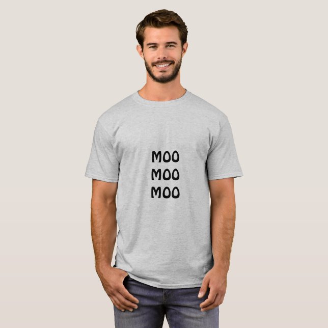 Funny MOO MOO MOO Quote Men's T-Shirt (Front Full)