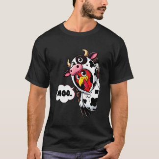 Funny Moo Turkey Cow Costume Thanksgiving Men Wome T-Shirt