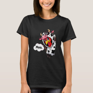 Funny Moo Turkey Cow Costume Thanksgiving Men Wome T-Shirt