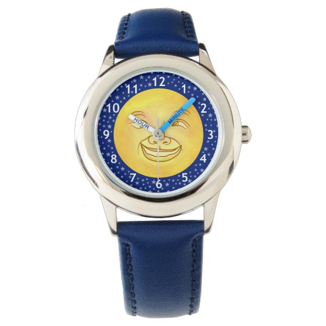 Funny Moon Man Outer Space Vintage Watch (Front)
