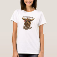 Funny Moose Hair Dont Care Illustration