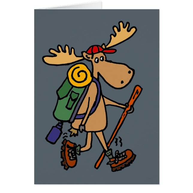 Funny Moose Hiker (Front)