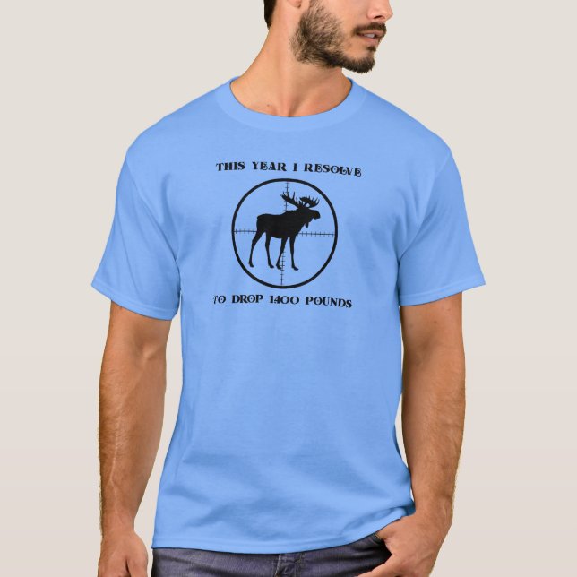 Funny Moose Hunting - Men's Basic T-shirt (Front)