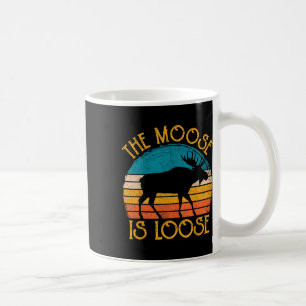 Funny Moose Is Loose Animal Apparel  Coffee Mug