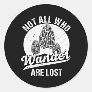 Funny Morel Mushroom Gift Foraging Mushroom Huntin Classic Round Sticker