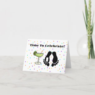 Funny Morgue Toes with Tag Birthday Card