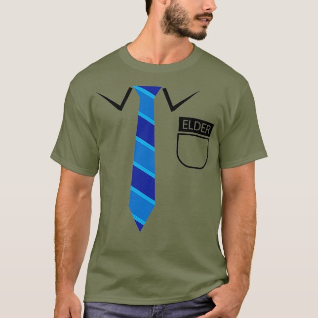Funny Mormon LDS   Missionary Costume T-Shirt (Front)