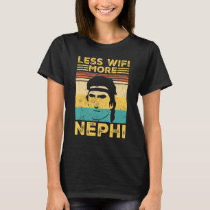 Funny Mormon Missionary LDS Retro Less Wifi More N T-Shirt