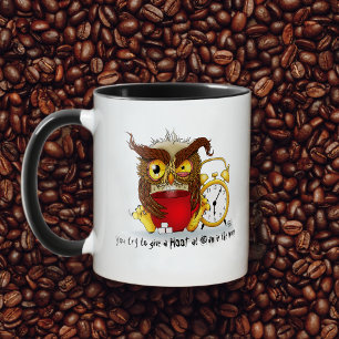 Funny Morning Cranky Owl Mug