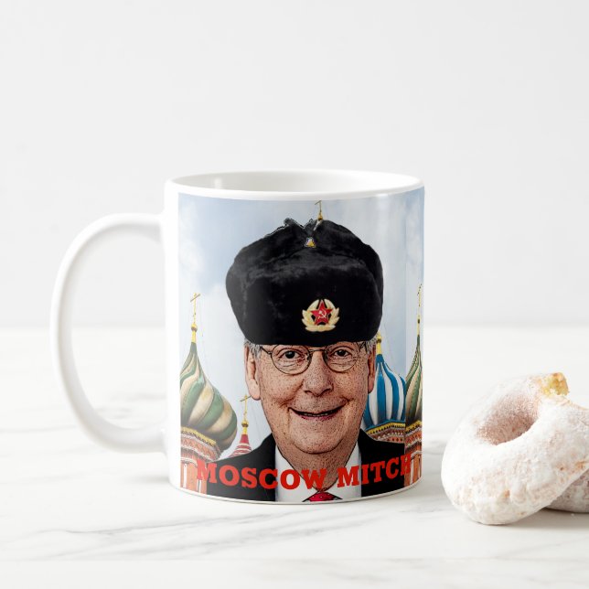 Funny Moscow Mitch Coffee Mug (With Donut)