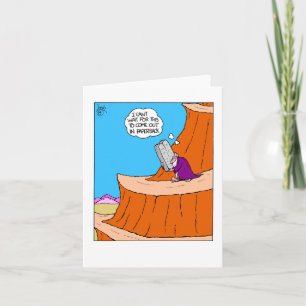 Funny Moses Ten Commandments Blank Greeting card