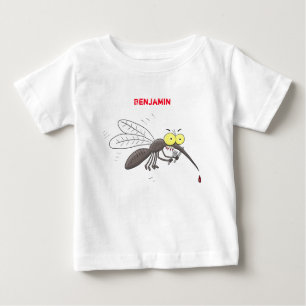 Funny mosquito insect cartoon illustration baby T-Shirt