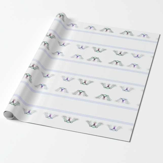 Funny mosquito wrapping paper (Unrolled)