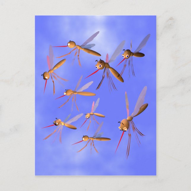 Funny Mosquitoes Postcard (Front)