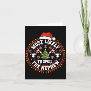 Funny Most Likely To Sil The Grandson Christmas Pa Card