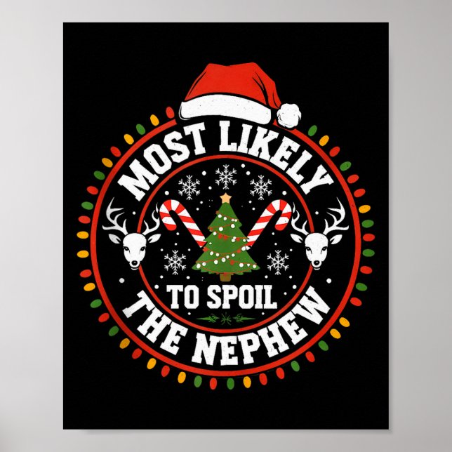 Funny Most Likely To Sil The Grandson Christmas Pa Poster (Front)