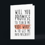 funny mother / godfather / godparents card<br><div class="desc">funny mother / godfather / godparents card</div>