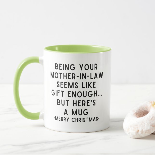 Funny Mother In Law Mug Christmas gift for MIL (With Donut)