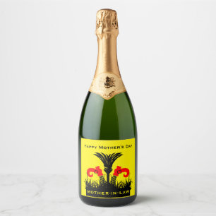 Funny Mother In Law  Sparkling Wine Label