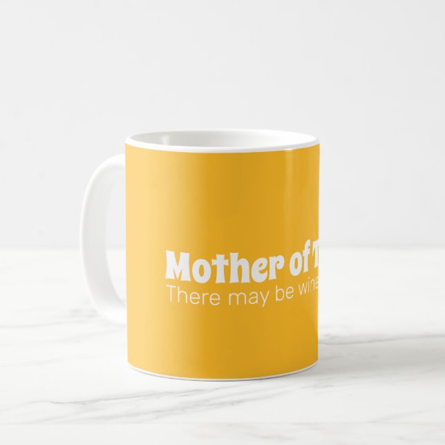Funny Mother of Teens Bright Yellow Coffee Mug (Front Left)