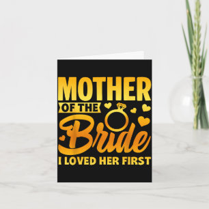 Funny mother of the bride motherly love wedding card
