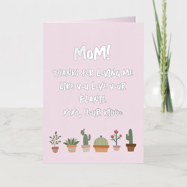 Funny Mother’s Day Plant Lover Foil Greeting Card (Front)